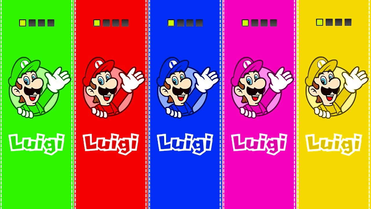 Super Mario 3D World - All Luigi Colors - YouTube
