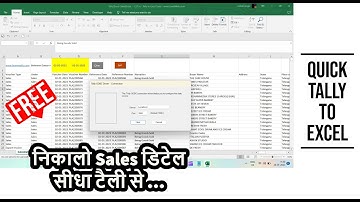 Quick Sale Summary from Tally to Excel | Tally to Excel Import Free Tool @LearnWell