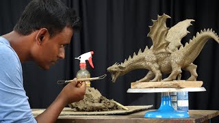 How to make Dragon with clay | clay art sculpture