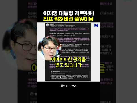 이재명 대통령 리트윗에 <strong>좌표</strong> 찍혀버린 풀잎이님