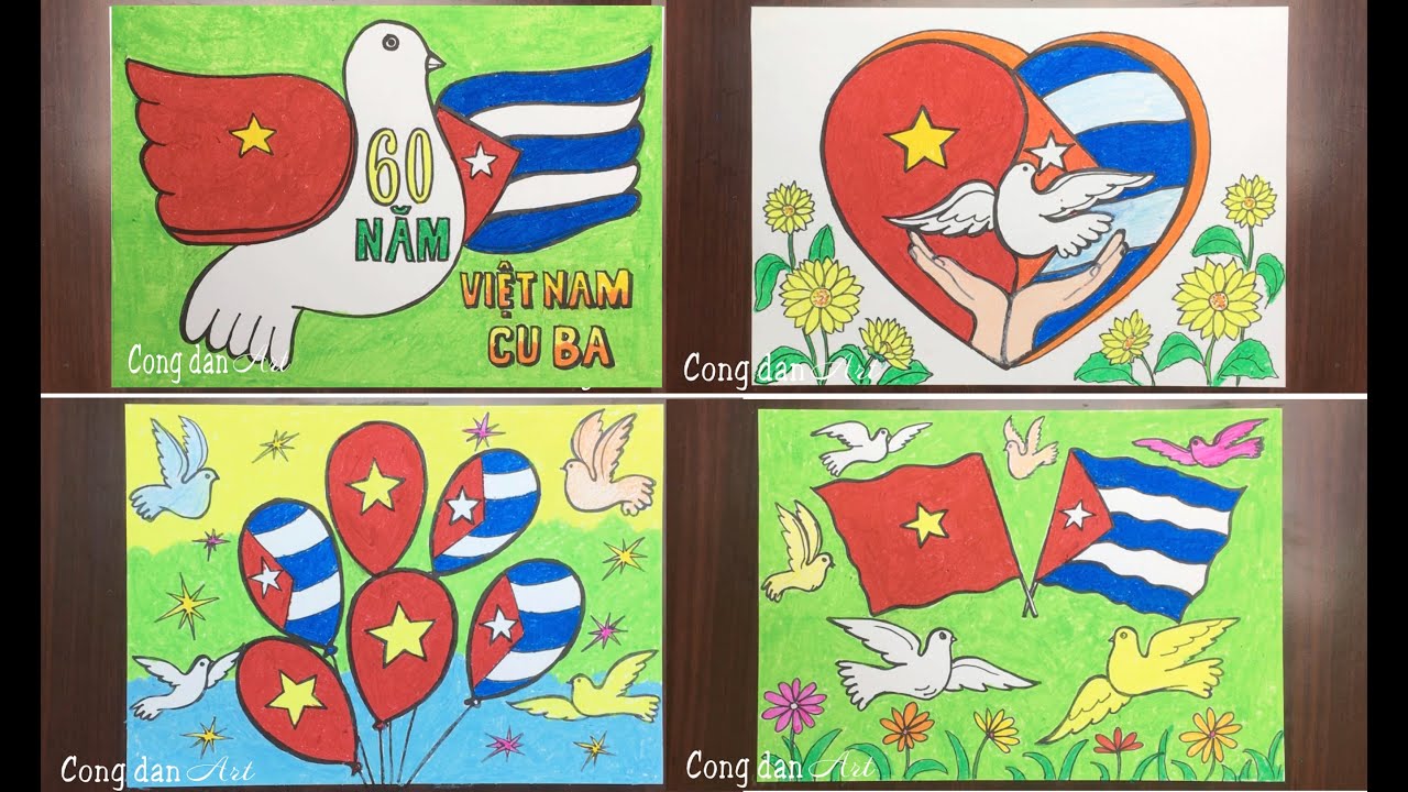 Vẽ tranh | Việt Nam - Cuba thắm tình đoàn kết | Những... - youtube