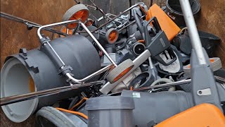 Dumpster diving jackpot - Copper motors and power cords galore. cant fit it all in the car though