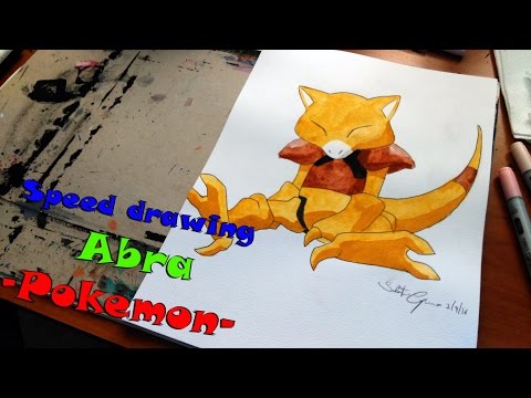 Speed drawing Abra -Pokemon-