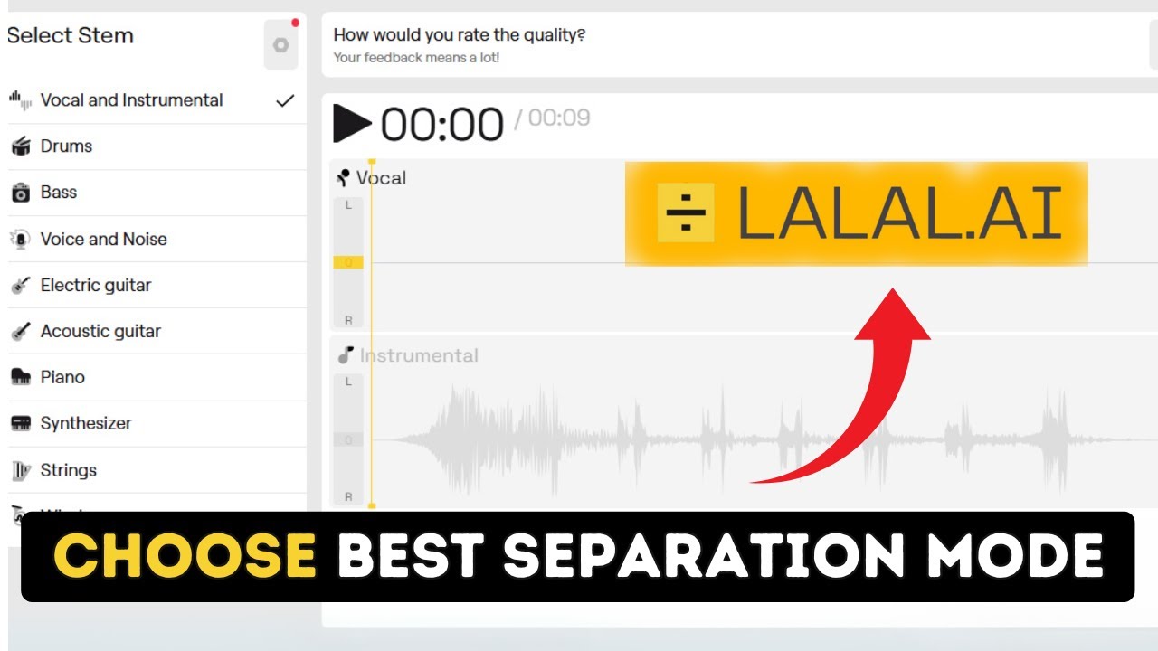 How to Choose Best Separation Mode on Lalal.ai 2025?