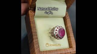 Natural RUBY - Yaqoot Stone - 925 Silver (Chandi) Handmade Ring