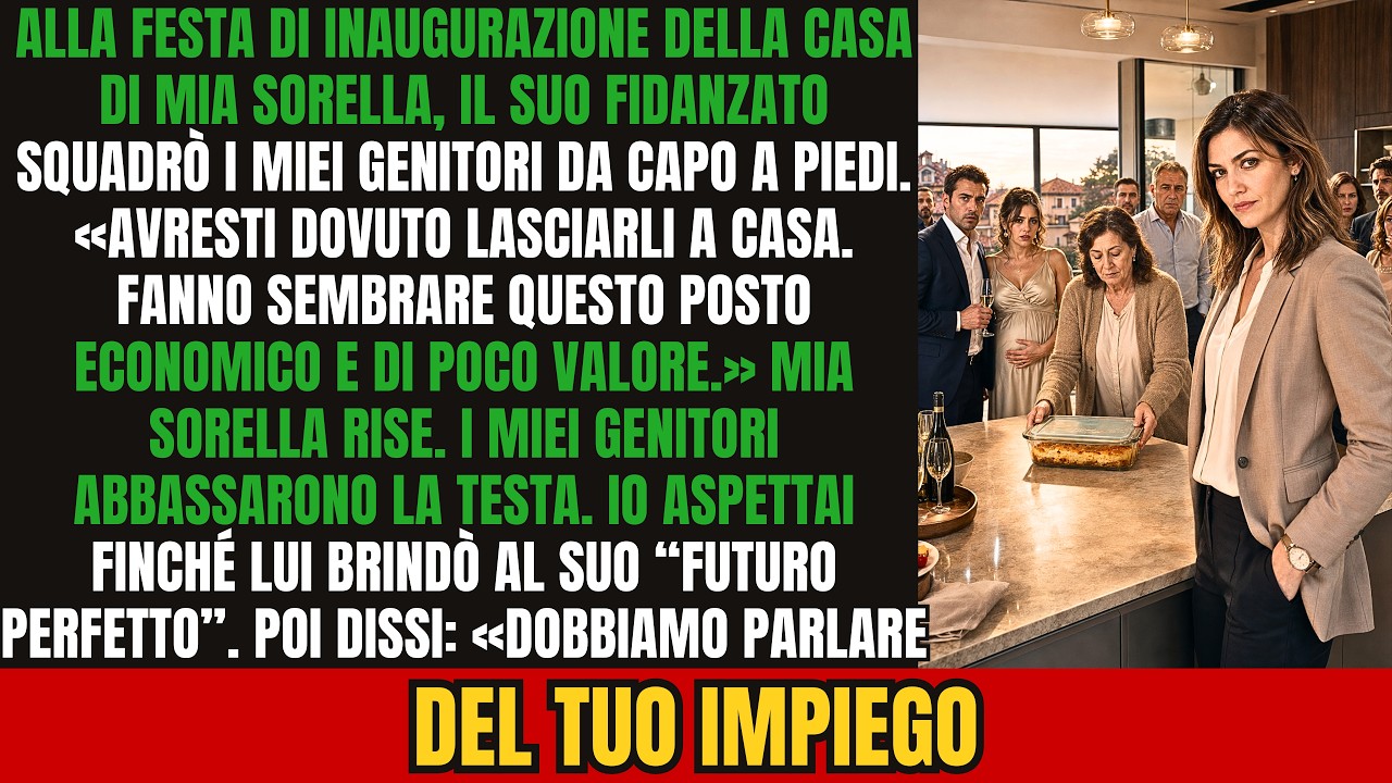 Mia sorella stava per brindare alla sua casa nuova e al suo futuro perfetto. Dietro l’isola in pietra, nostro padre, che ha riparato auto per trent’anni, teneva il piatto stretto in mano. Mia...