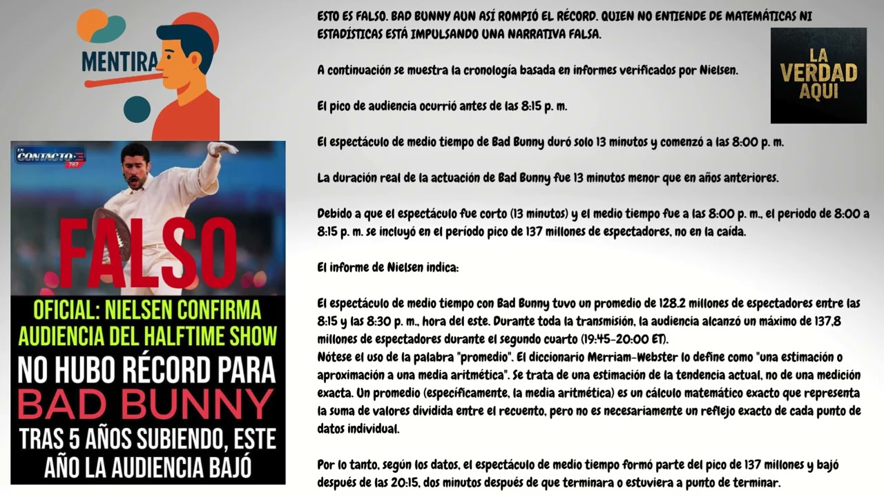 ESTO ES FALSO  BAD BUNNY AUN SÍ ROMPIÓ EL RÉCORD