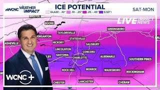 Charlotte NC winter storm update Heavy ice sleet expected Weather Impact Alert