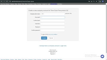 02. How to sign up a company account in Open Time Clock?
