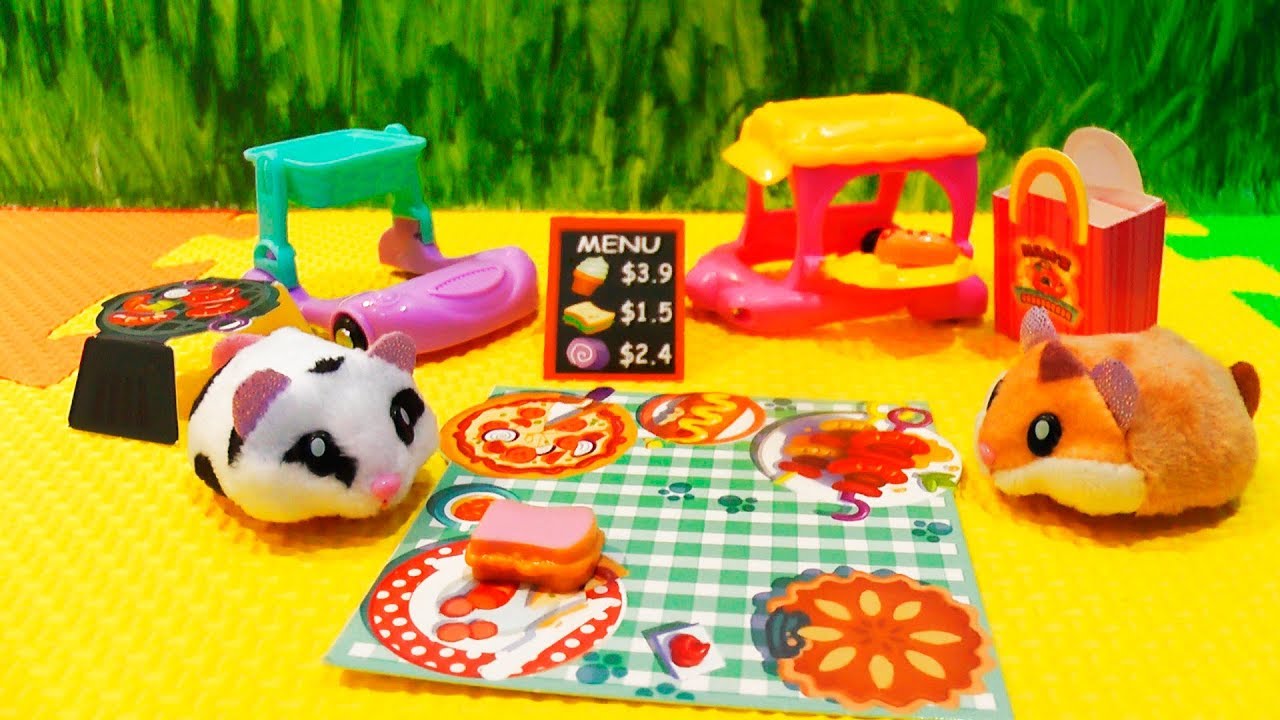 Хомячки Хома Дома игрушки Хомячим на природе и Хомбургер авто Видео для детей
