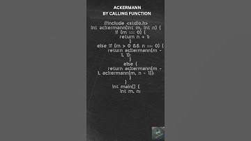 Ackerman function by recursion #clanguage #coding #trendingshorts #cprogramming