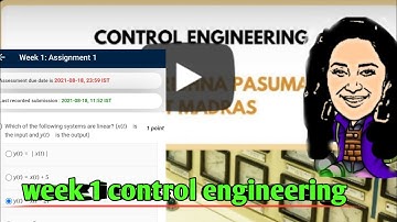 #week1 nptel control engineering week 1 assignment|| control system #nptel #controll assignment