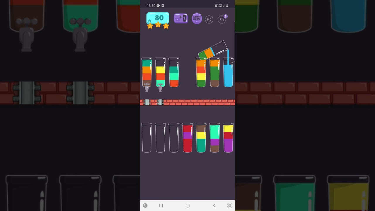 cups water sort puzzle level 80