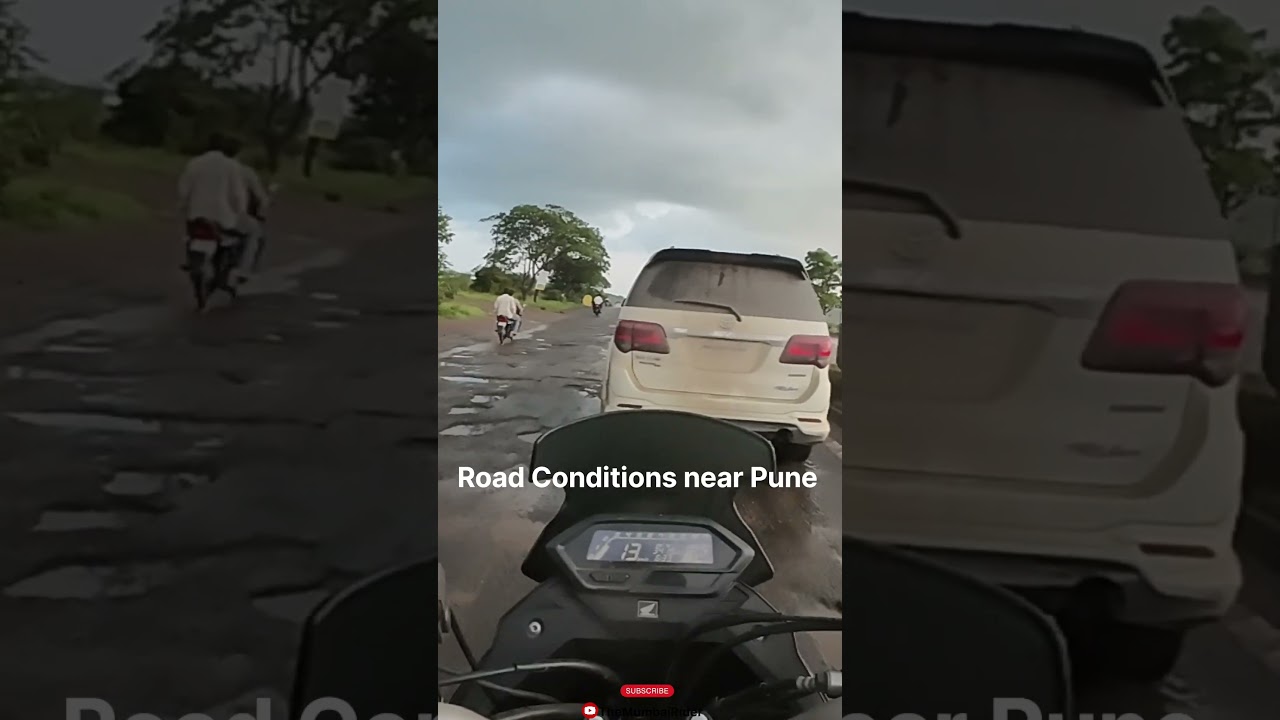 Bad Road Conditions Near Pune – Real Ride Experience 🛣️ 