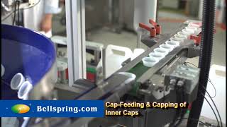 (155) Large Volume Overflow Filling, Cap-feeding & Capping for Both Inner/Outer Caps