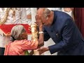 Deeply Touched President Kovind Presents Padma Shri Award to Saalumarada Thimmakka at 107 years old