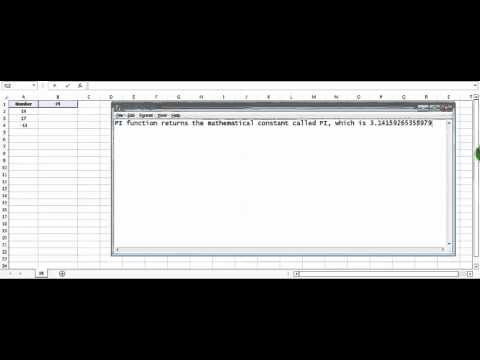 Excel PI Function
