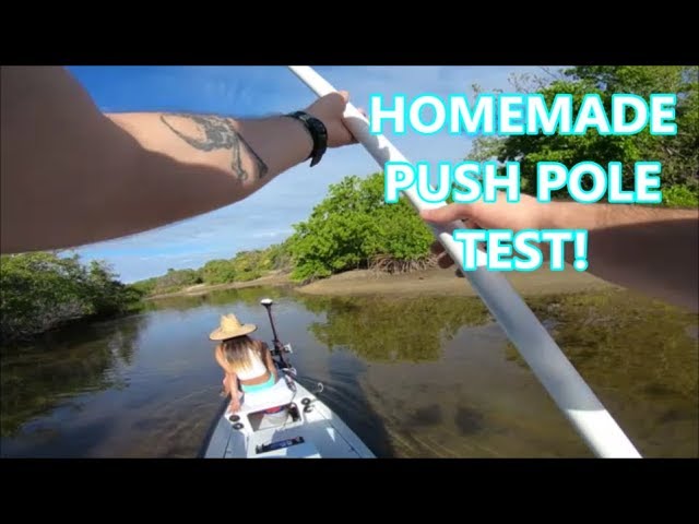 Testing out the Homemade DIY Push Pole! Through Skinny Water