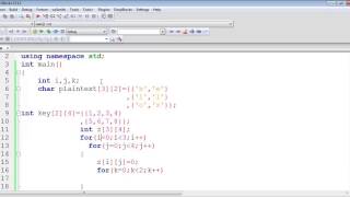 Hill cipher Encryption with Two Dimentional array plaintext.