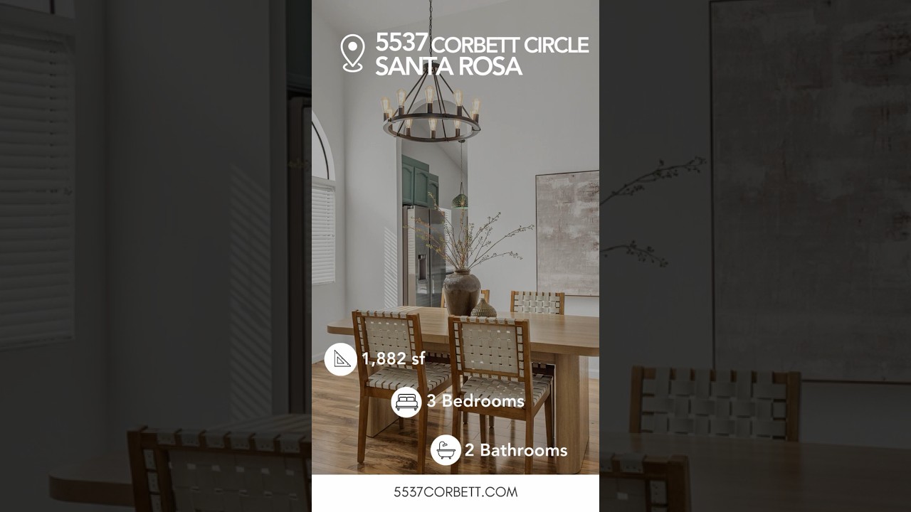 5537 Corbett Circle ~ Santa Rosa Home for Sale