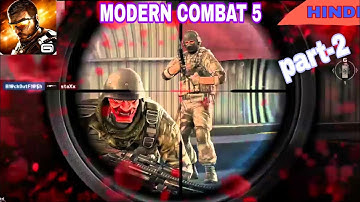 MODERN COMBAT 5 || part-2 hindi {SNIPER} || Walkthrough gameplay
