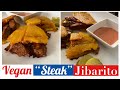 Delicious Vegan Steak Jibarito Sandwich || Vegan Puerto Rican Food || Vegan Plantain Sandwich YUMMY!