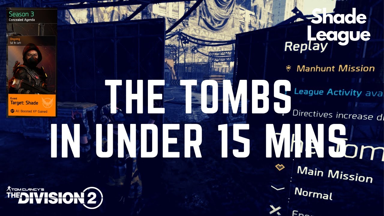 The Division 2: The Tombs in under 15 mins. SOLO/Hard Difficulty