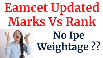 Eamcet Updated Marks Vs Rank if paper is easy || How many marks needed for Rank Below 1000? || Ipe?