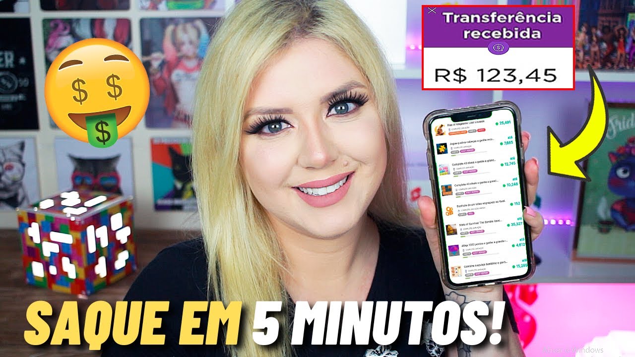 NOVO APP PARA GANHAR DINHEIRO EM 5 MINUTOS! SEM GASTAR NADA E SUPER RAPIDO!!