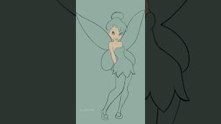 How to Draw Tinkerbell Coloring 😍😱#shorts #viral #trending #short