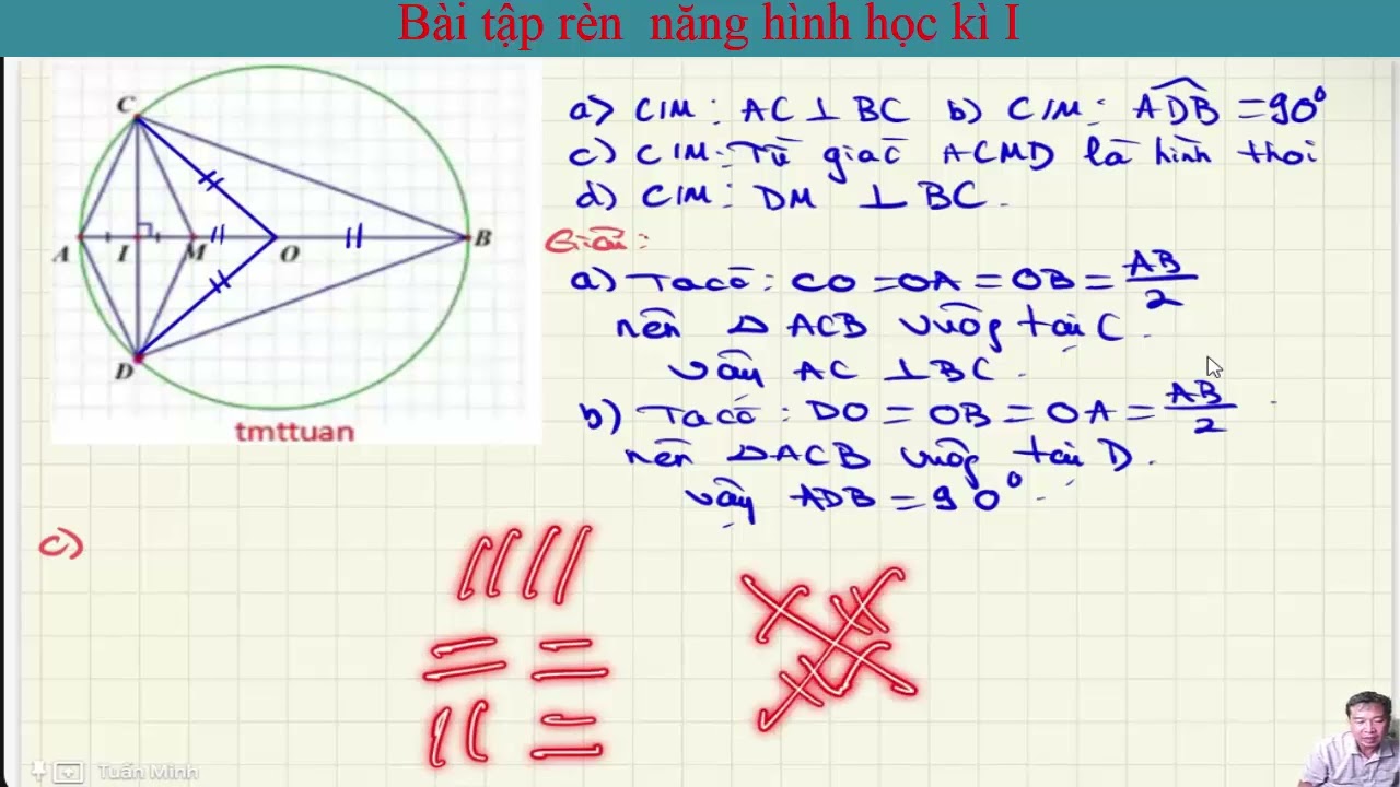 Rèn hình học 9 thi học kì 1 #3 /tmttuan