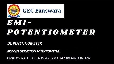 Brooks Deflection Potentiometer By Bulbul Mewara