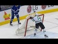 Jamie Benn lifts net, tries to poke check under it