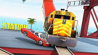 Mega Ramp Train Stunt Games: Free Train Games 2021 - Career Mode Level 18 screenshot 3