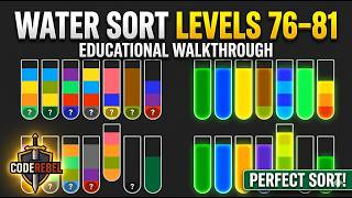 Water Sort Puzzle Levels 76–81 Solution | Educational Walkthrough