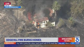 San Bernardino Edgehill Fire burns multiple homes