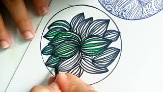 Pattern Drawing 04 | Zentangle Pattern | Easy Zentangle Drawing | Doodles | Illusion Art