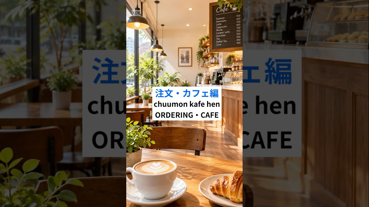 休日買い物帰りのCafe 確認後、購入前に必ずお願いします。 Japanese phrases for ordering at a cafe in Japan! ☕️🍰 #shorts