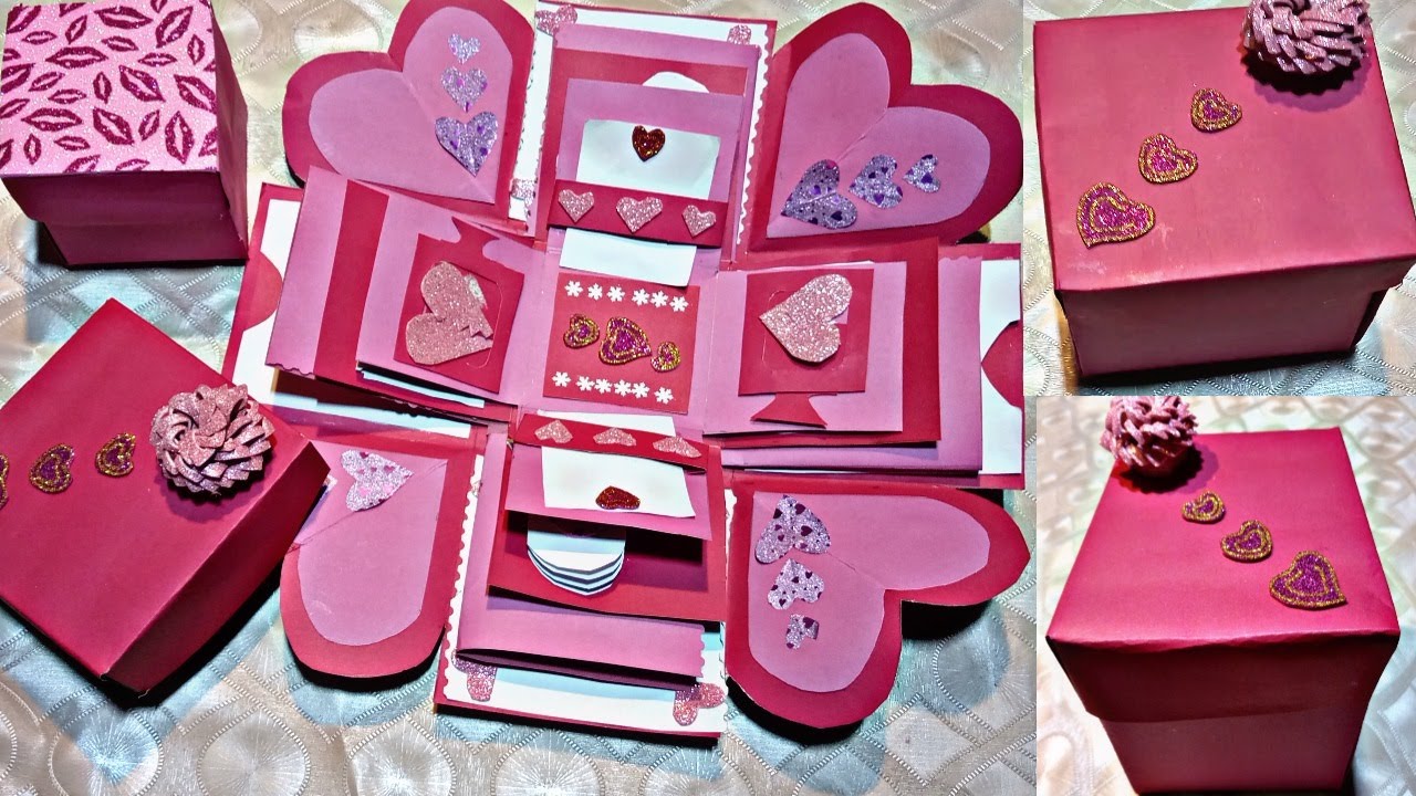 How to make Explosion box / DIY Valentine's Day Explosion Box ...