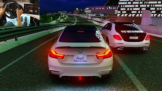 Bmw M4 vs Mercedes-benz E63 AMG - Assetto Corsa VR | Fukuoka | T300RS