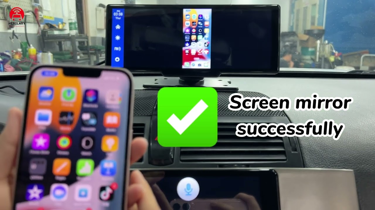 P1 Wireless CarPlay & Android Auto Display Screen – Herilary