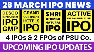 DESCO INFRATECH IPO GMP 💥 Shri AHIMSA Natural IPO GMP 💥 Groww IPO • Cult fit IPO