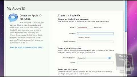 How to Create an iChat Account
