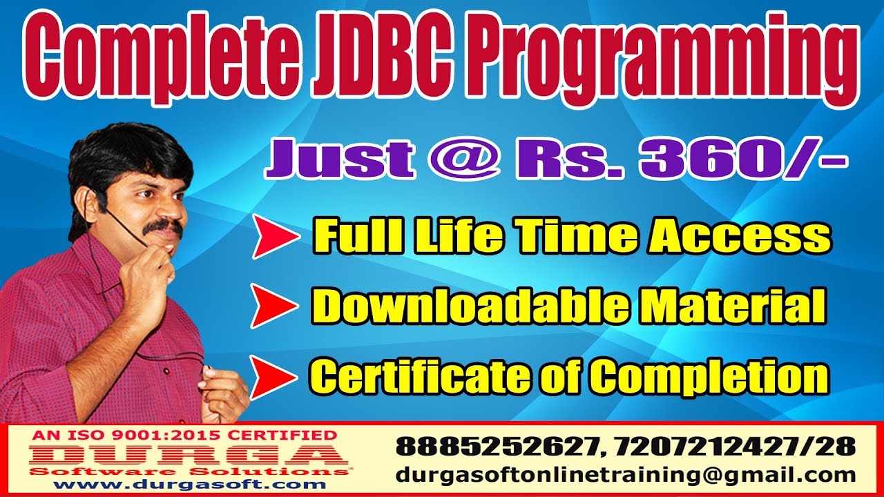 java sdk DURGASOFT Complete JDBC Programming Videos Just @ Rs 360/-