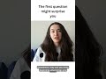 What therapists actually ask you first