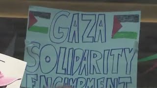 Pro-Gaza protesters gather at Fordham Lincoln Center