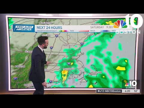 Forecast: Rain continues before moving out late tonight - YouTube