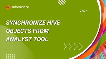 How to synchronize hive objects from Analyst Tool