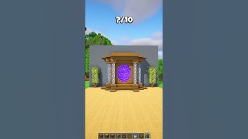 Minecraft Rustic Nether Portal Design 😱