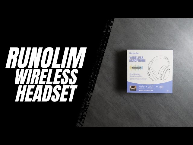 RUNOLIM Hybrid Active Noise Cancelling Headphones, Wireless Over Ear Bluetooth Headphones With Microphone, 70H Playtime, Foldable Headphone With HiFi Audio, Deep Bass For Home Travel Office Black - View #10